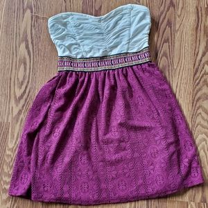 Luna Chix strapless dress medium